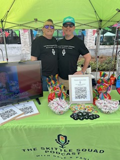 Representing at the Skittle Squad booth